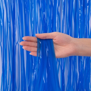 Занавес Дождик Сочный цвет, Синий, 100*200 см, 1 шт.