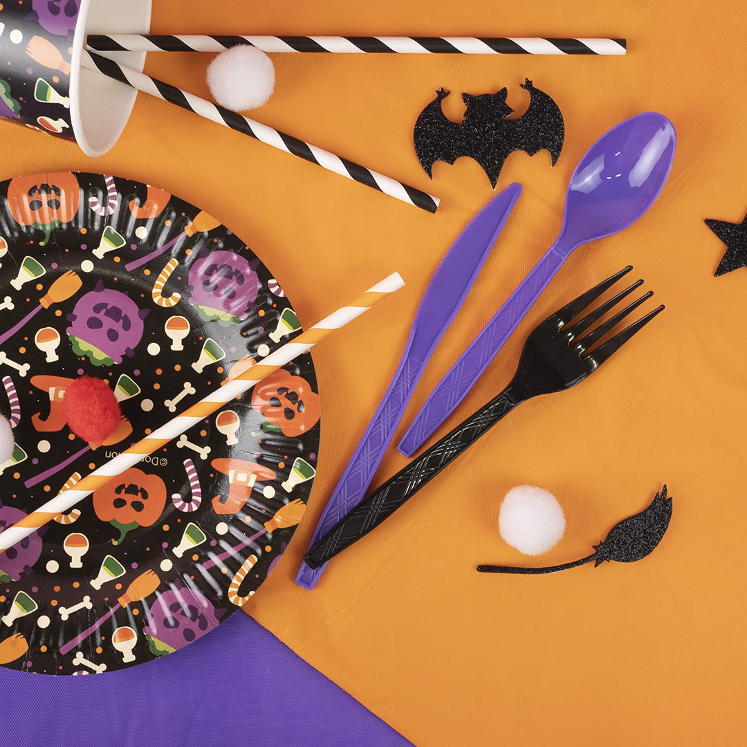 Тарелки (7''/18 см) Яркий Хэллоуин, 6 шт.