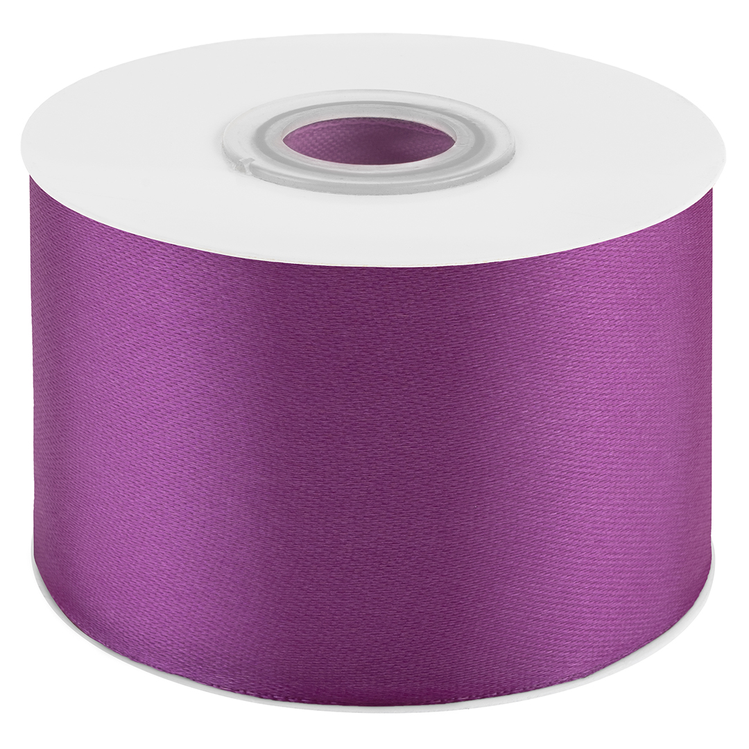 Лента атласная (5 см*22,85 м) Орхидея, 1 шт.