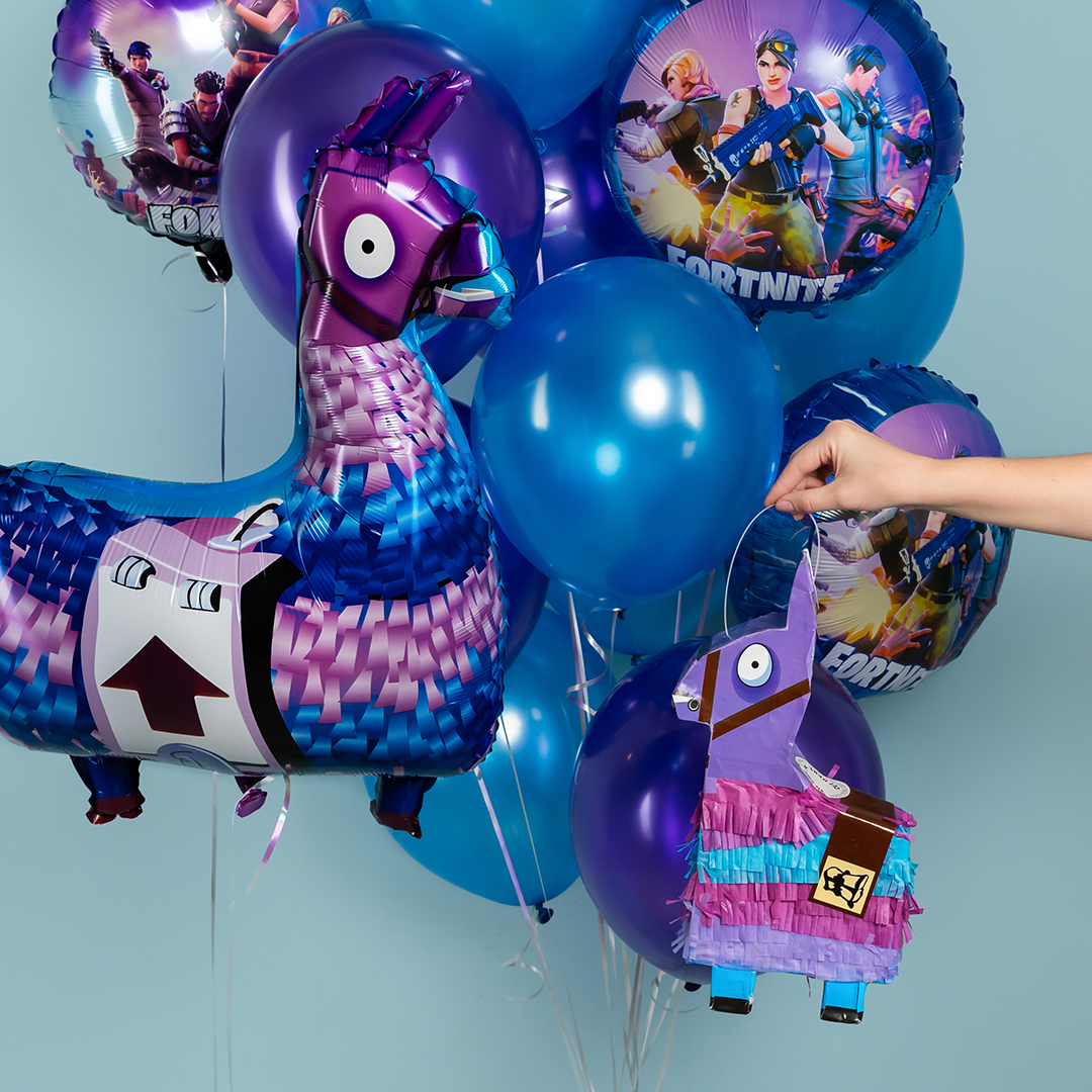 Шар (30''/76 см) Фигура, Лама с припасами, Сиреневый, 1 шт.