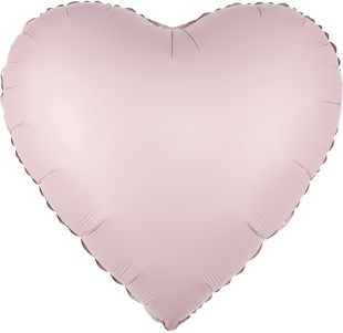 Шар (30''/76 см) Сердце, Розовый, Сатин, 1 шт. в уп.