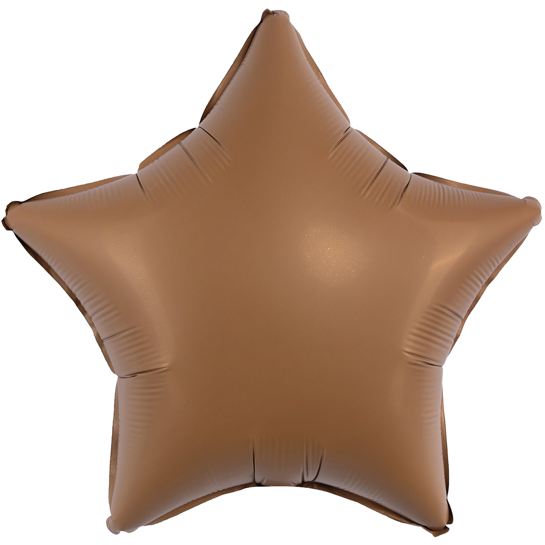 Шар (18''/46 см) Звезда, Шоколад, Матовый, 1 шт.