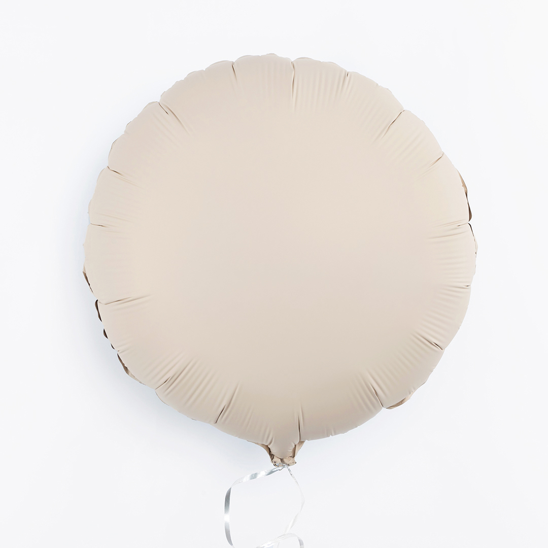Шар (18''/46 см) Круг, Кремовый Латте, Матовый, 1 шт.