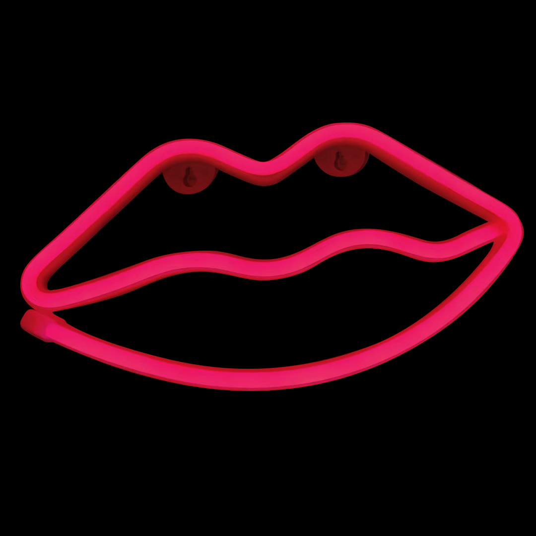 Световая фигура Губы, 15*28 см. Красный, 1 шт.