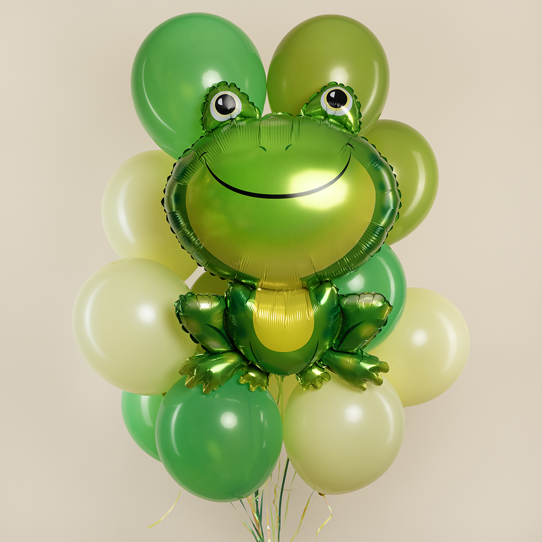 Шар (36''/91 см) Фигура, Лягушка, Зеленый, 1 шт. в уп.
