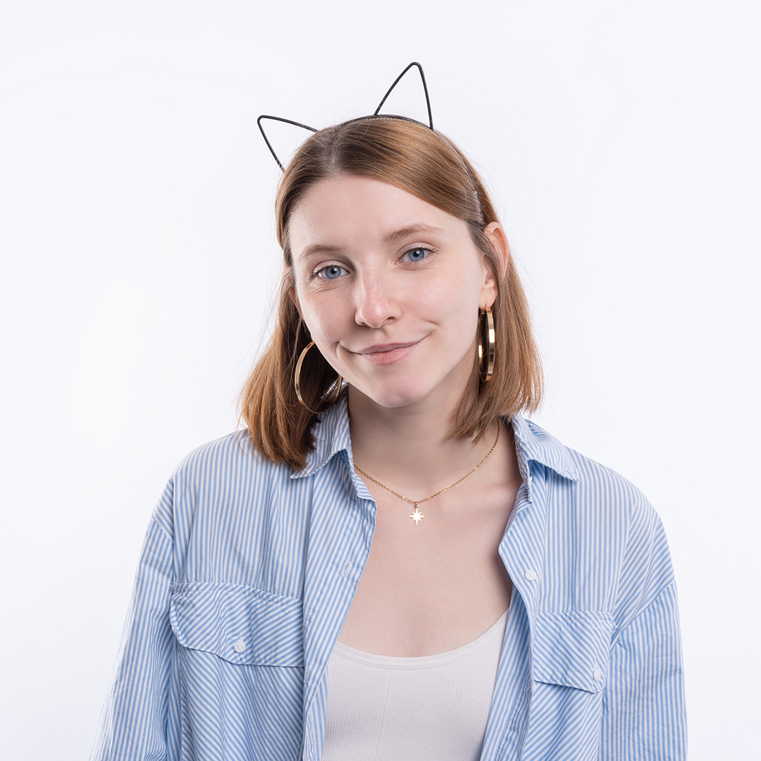 Ободок, Кошачьи ушки, Черный, 1 шт. 