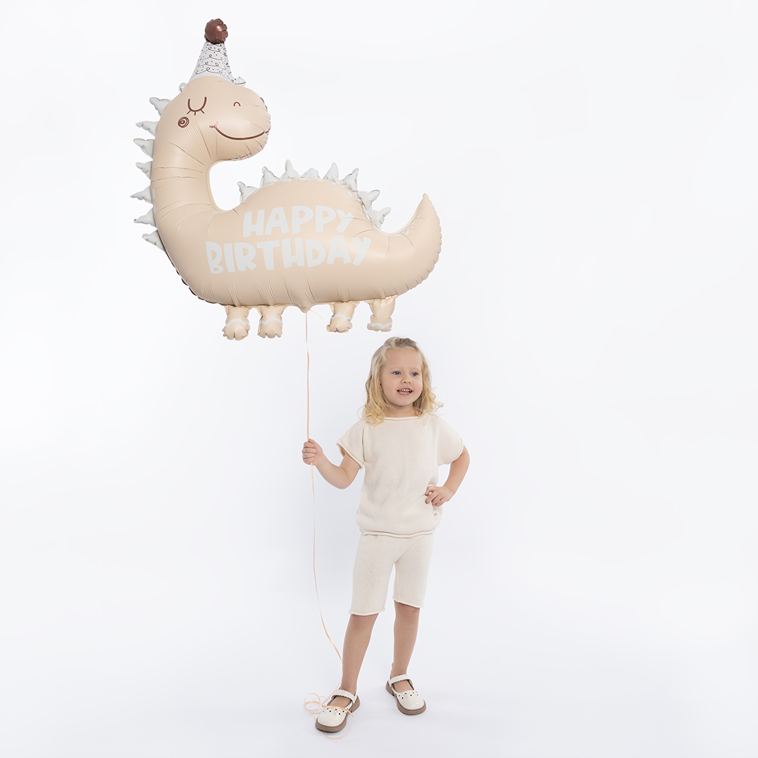 Шар (39''/99 см) Фигура, Динозаврик в колпачке, Сатин, 1 шт.