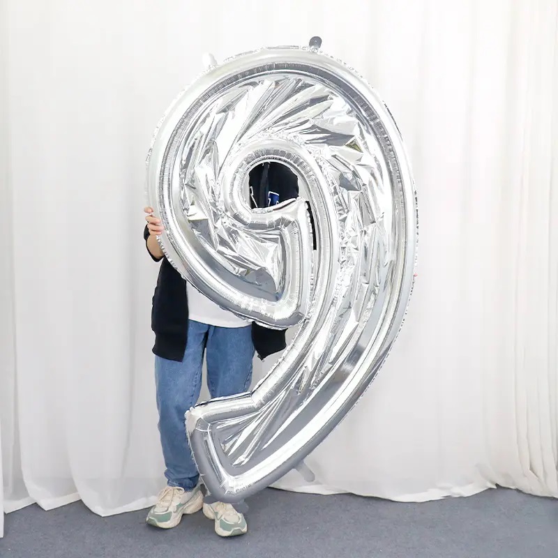 Шар (65''/165 см) Цифра, 9 Каркасная, 1 шт. в уп.