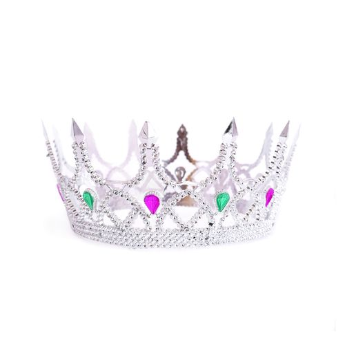 Корона пластиковая, Элегант, Серебро, 1 шт. 