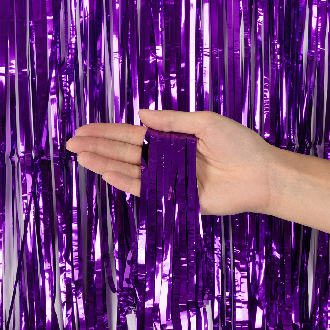 Занавес Дождик Фиолетовый, Металлик, 100*200 см, 1 шт.