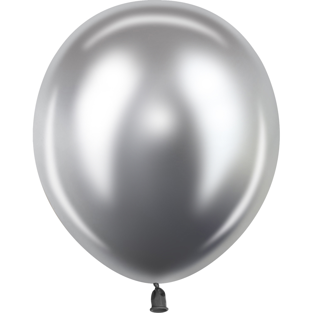 Шар (18''/46 см), Серебро, хром, 10 шт.