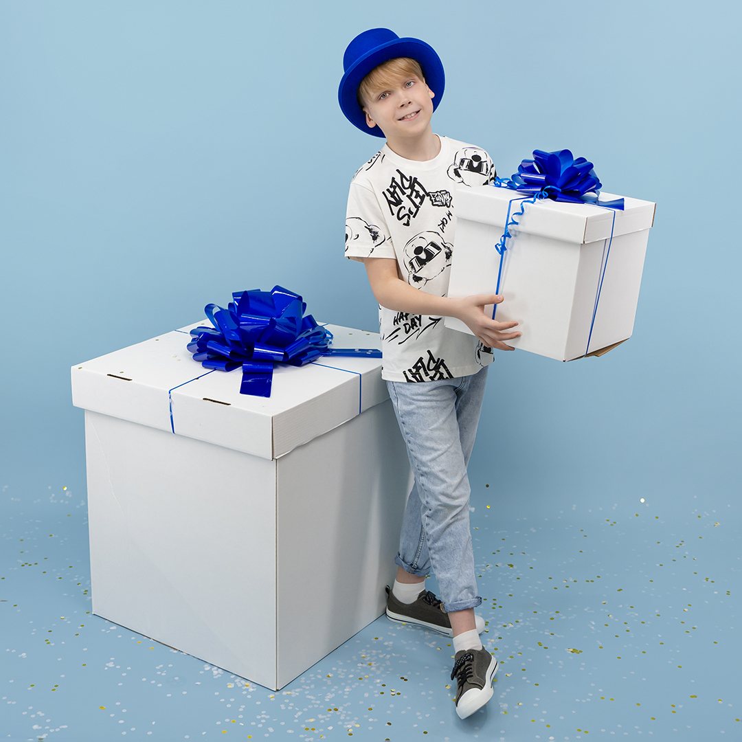 Шляпа, Цилиндр, фетр, Синий, 56-58 разм., 1 шт. 