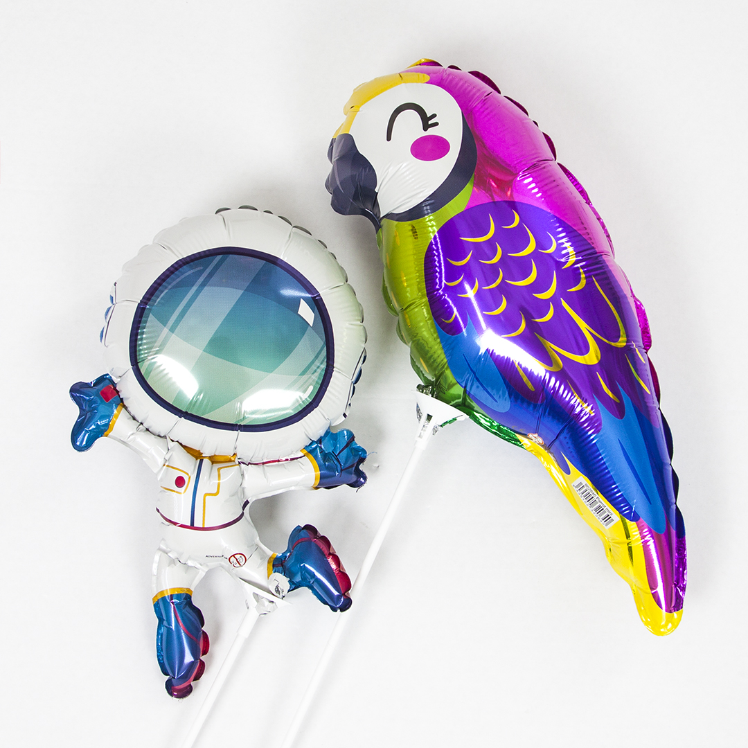 Шар (14''/36 см) Мини-фигура, Космонавт в невесомости, 1 шт.