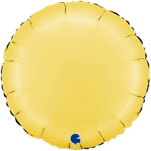 Шар (18''/46 см) Круг, Желтый банан, Сатин, 1 шт.