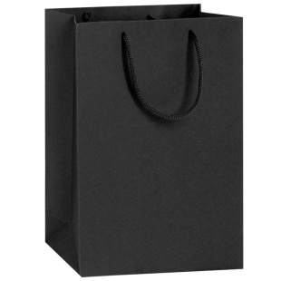 Пакет подарочный, Крафт 250гр, Люкс, Черный, 16*12*7 см, 1 шт.