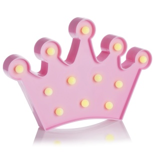 Световая фигура Корона, 27*18*3,3 см. Розовый, 1 шт.