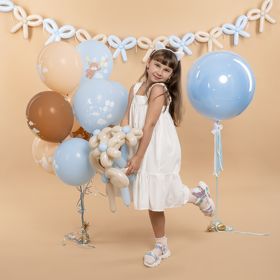 Шар (2''/5 см) ШДМ, Голубой, пастель, 100 шт.