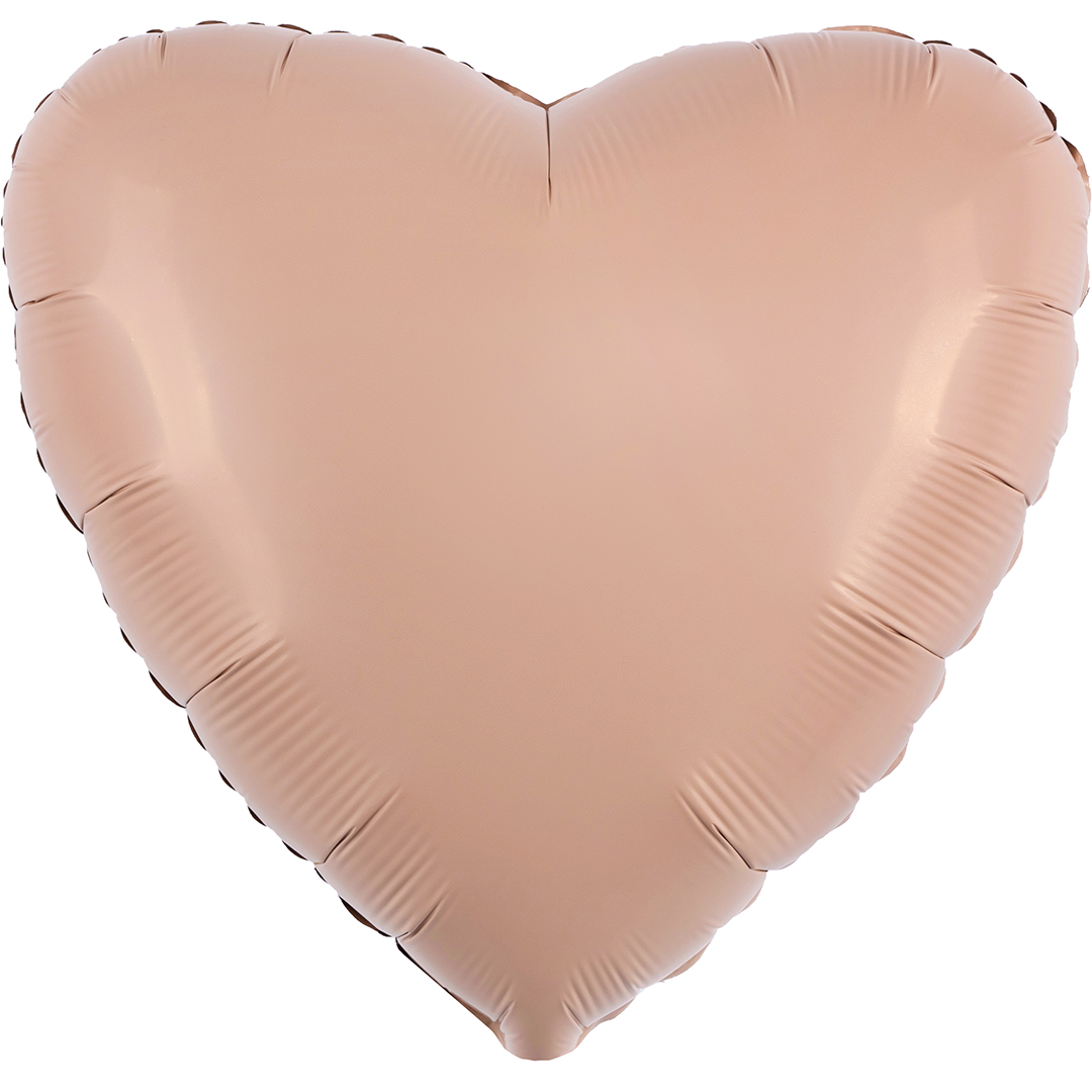 Шар (32''/81 см) Сердце, Винтажная роза, Матовый, 1 шт.