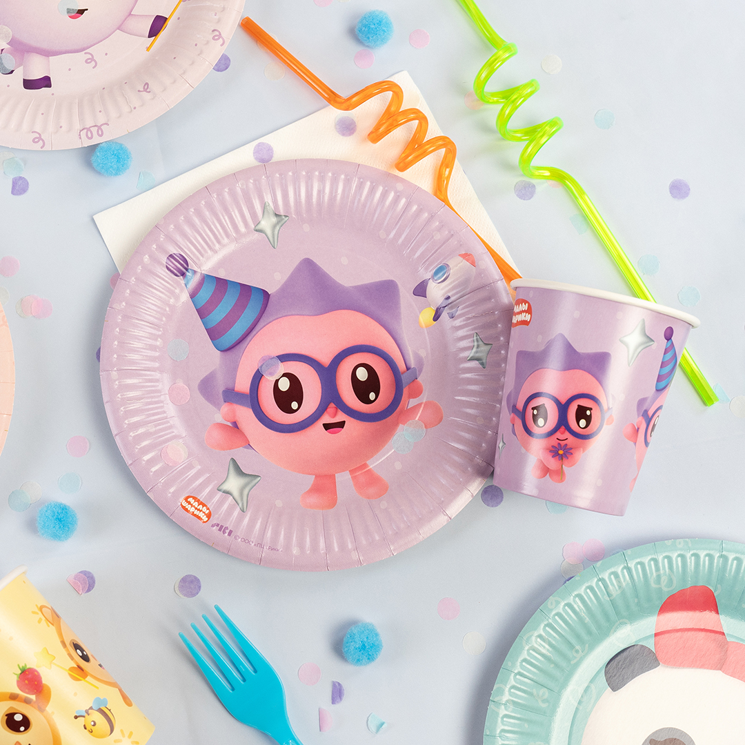 Тарелки (7''/18 см) Малышарики, Ассорти, 6 шт.