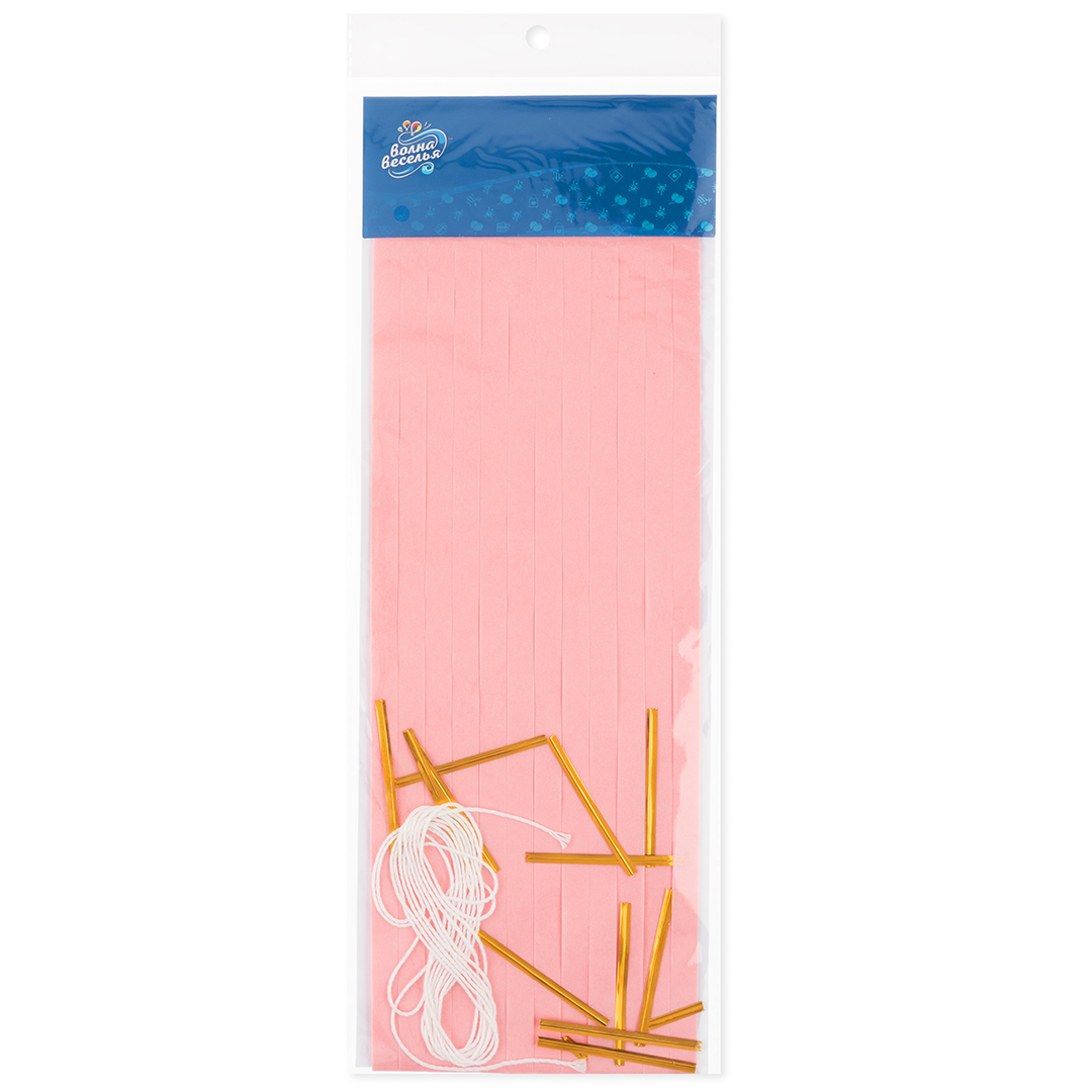 Гирлянда Тассел, Светло-розовый, 35*12 см, 12 листов.