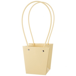 Пакет для цветов, Мастхэв, Нежная пастель, Светло-желтый, 13*9,5*9,5 см, 1 шт.