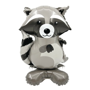 Шар 3D (21''/53 см) Фигура на подставке, Лесной Енот, 1 шт. в уп.