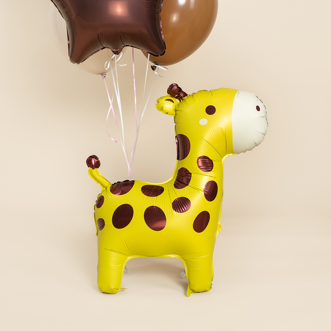 Шар (24''/61 см) Фигура 3D, Жираф, 1 шт.