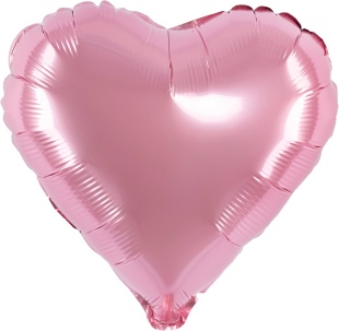Шар с клапаном (10''/25 см) Мини-сердце, Розовый, 1 шт.