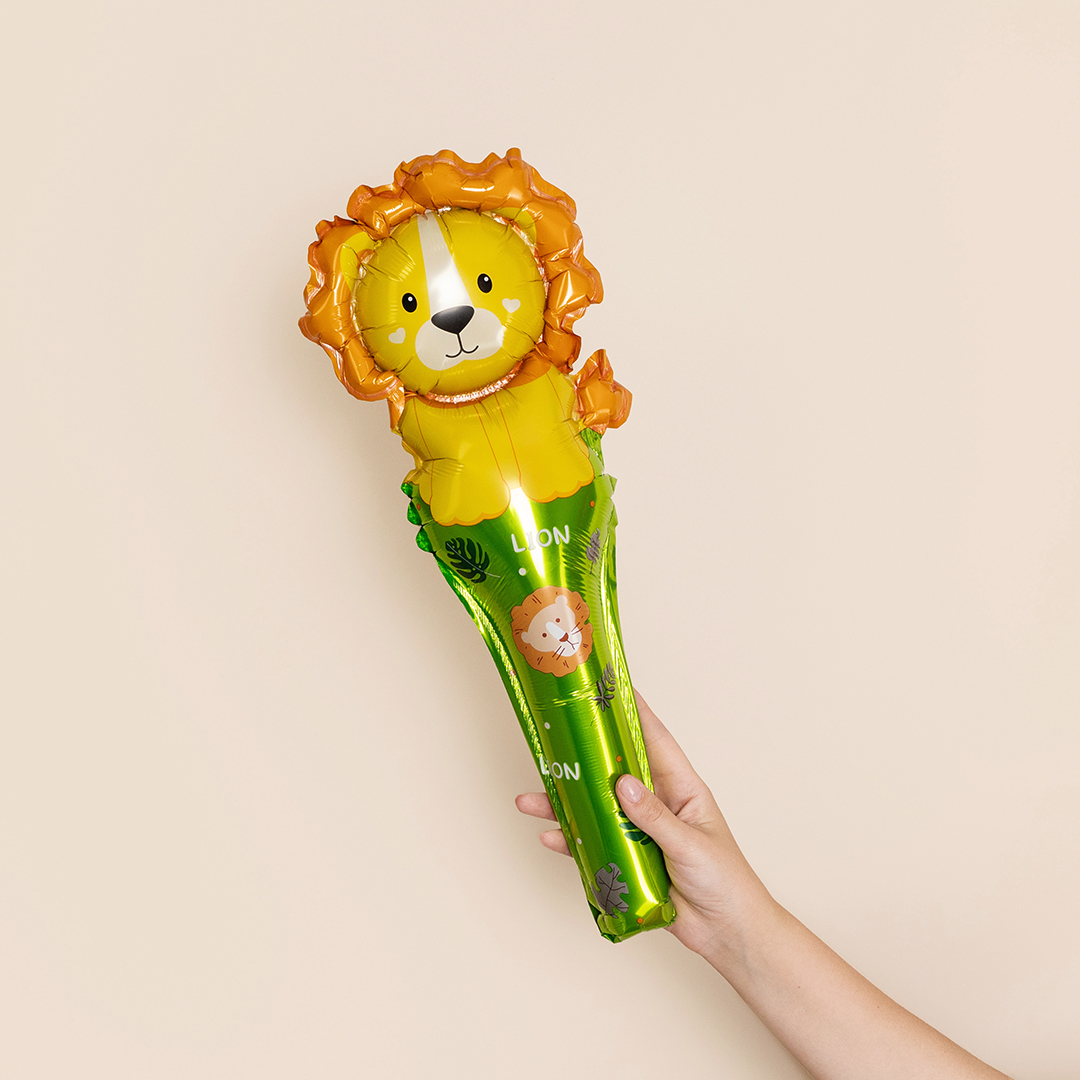 Шар ручной, с клапаном (24''/61 см) Фигура, Львенок, 1 шт.