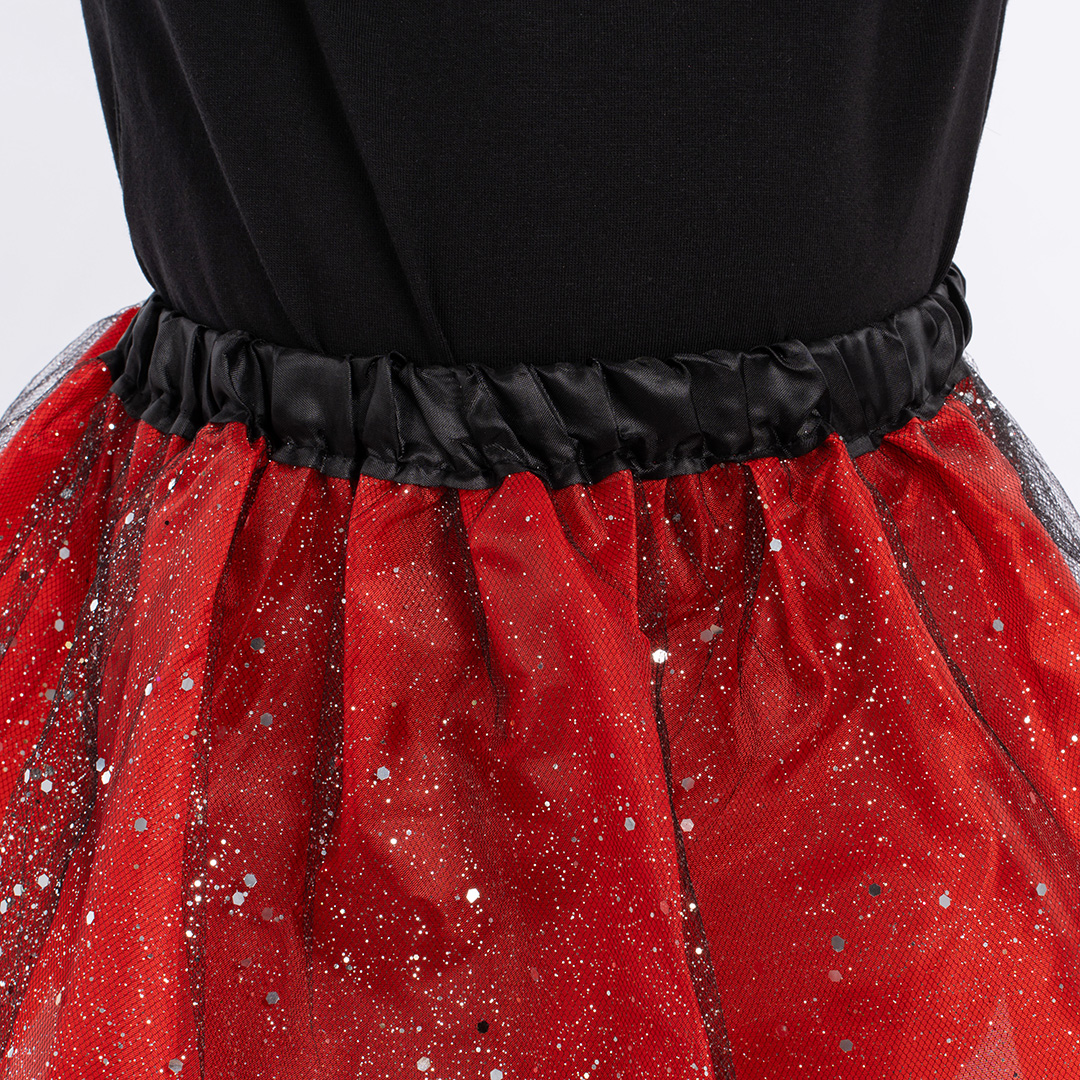 Набор (ободок и юбочка), Дьяволенок, Красный, 1 шт. 