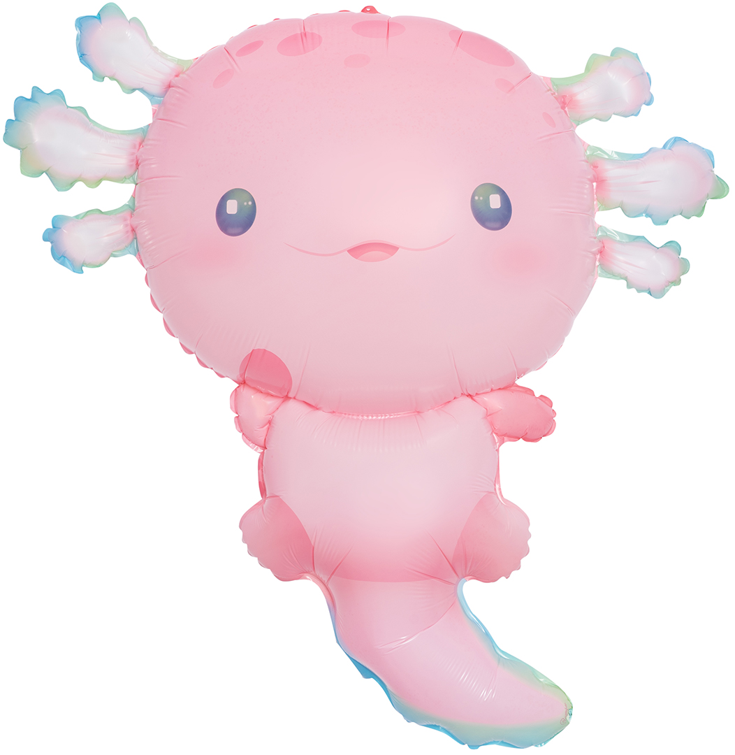 Шар (38''/97 см) Фигура, Милый Аксолотль, 1 шт.