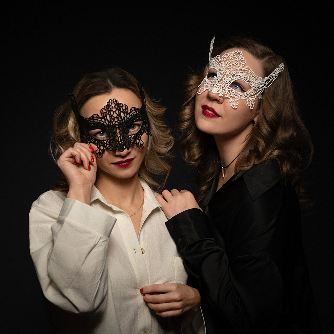 Маска кружевная, фигурная, Фантазия, Белый, 16*24 см, 1 шт. 