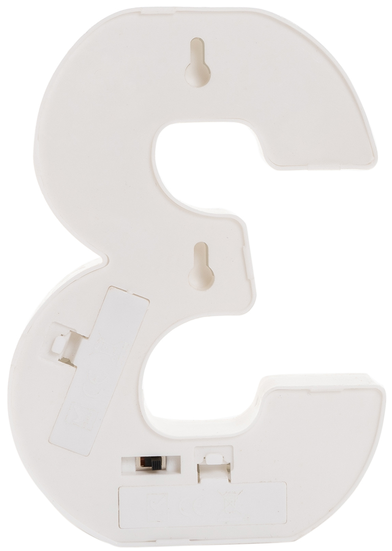 Световая фигура Цифра, 3, 16 см. Серебро, 1 шт.