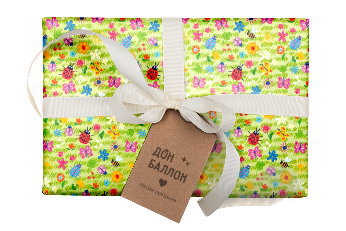 Упаковочная бумага 80гр (0,7*1 м) Летнее настроение, 10 шт.