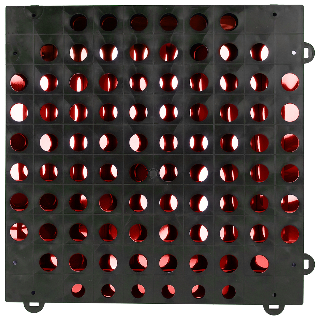 Декоративная панель Пайетки, 30*30 см. Красный, Металлик, 1 шт.