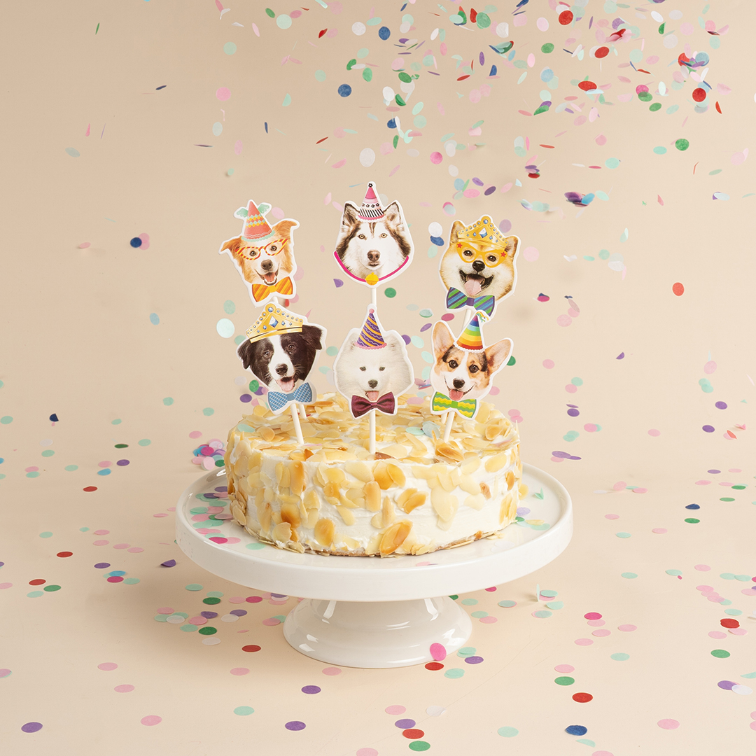 Топперы, Собачки, Ассорти, 14 см, 6 шт.