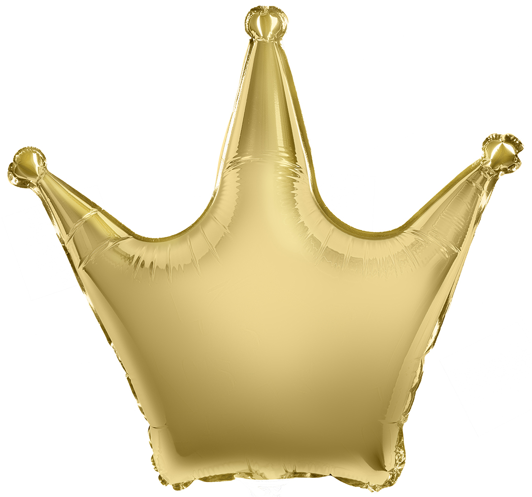 Шар (13''/33 см) Мини-фигура, Корона, Золото, 1 шт.