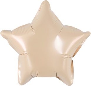 Шар с клапаном (5''/13 см) Микро-звезда, Карамель, Сатин, 1 шт.