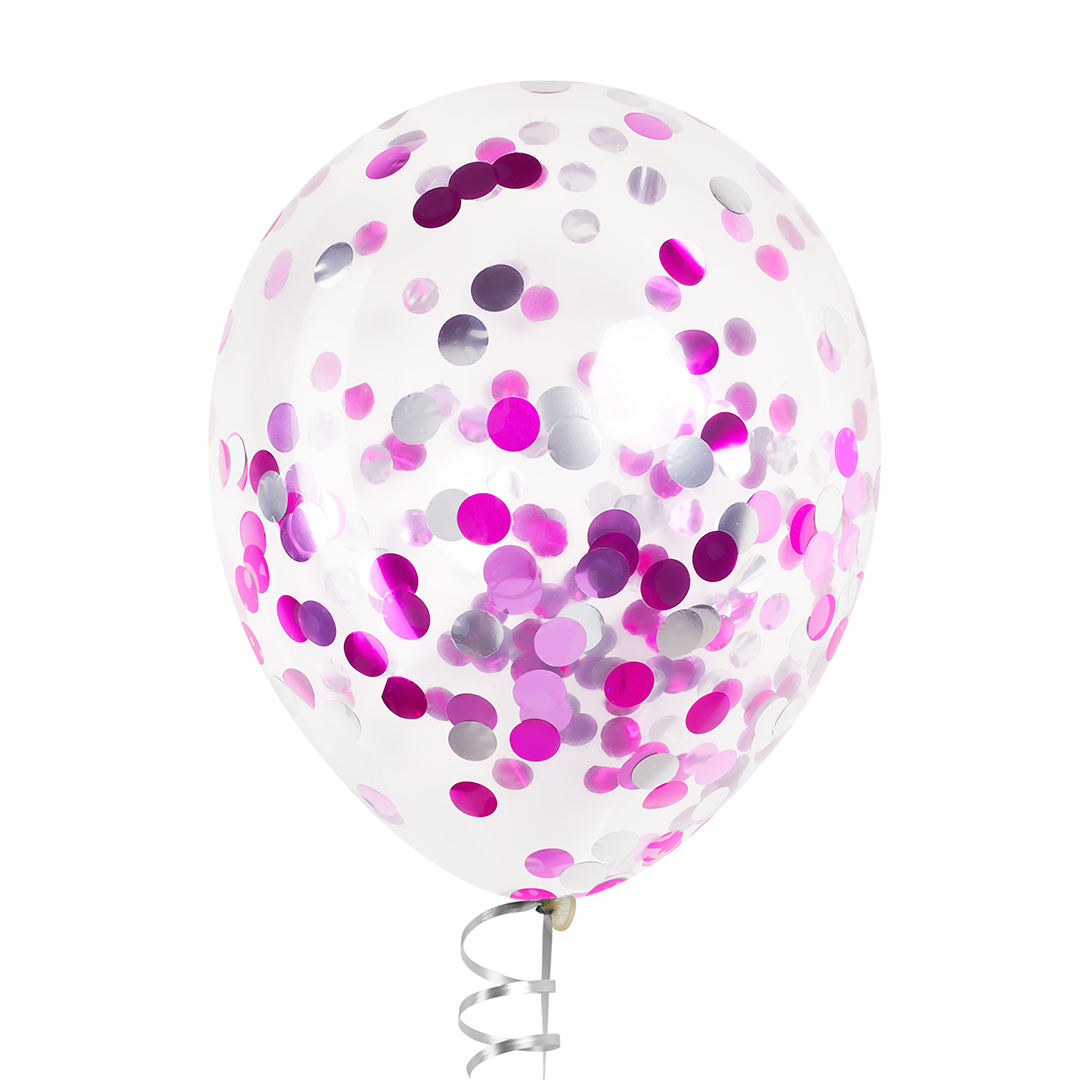 Конфетти фольга Круг, Розовый микс, Металлик, 2 см, 50 г.