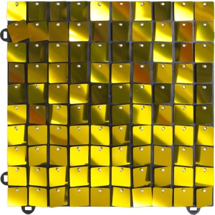 Декоративная панель Пайетки, 30*30 см. Золото, Металлик, 1 шт.
