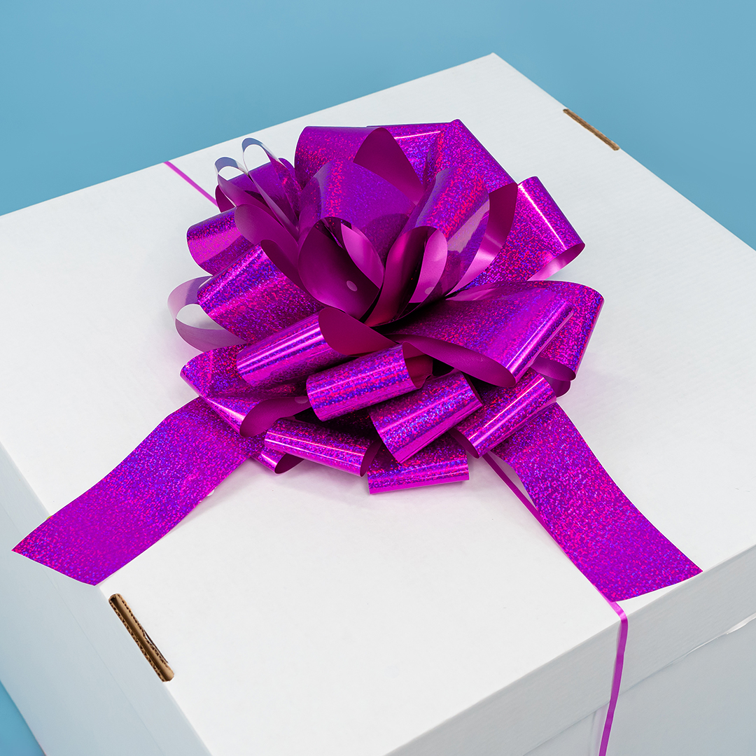 Бант Шар, Фуше, Голография, 36 см, 1 шт. в упак. 