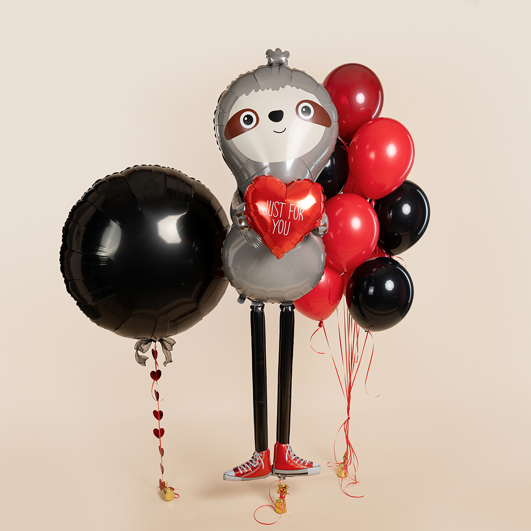 Шар (36''/91 см) Круг, Черный, 1 шт. в уп.