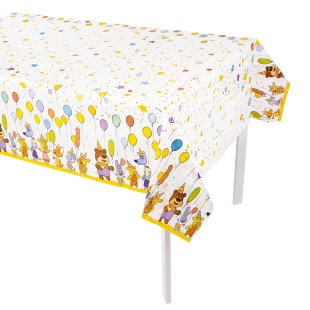 Скатерть одноразовая, Оранжевая корова, 120*180 см, 1 шт.