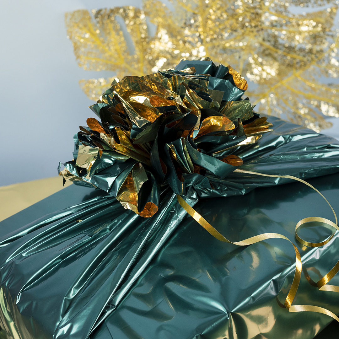 Полисилк 25мкм (1*20 м) Изумрудный/Золото, 1 шт.