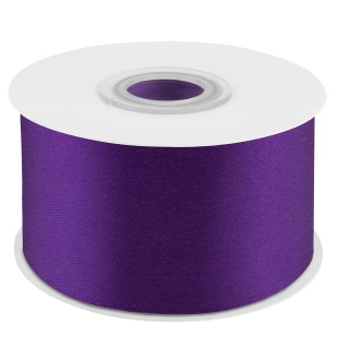 Лента атласная (3,8 см*22,85 м) Темно-фиолетовый, 1 шт.
