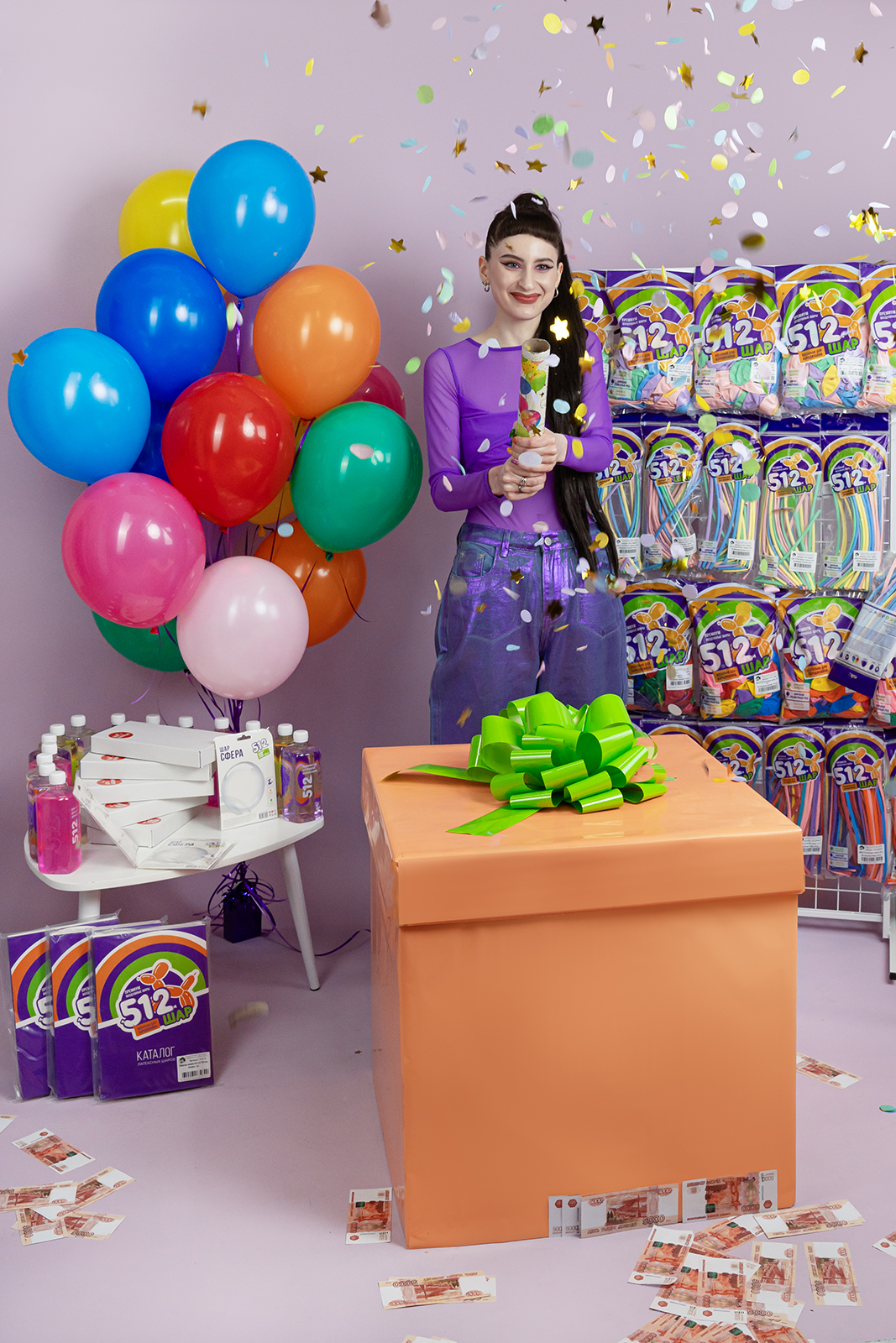 Бант Шар, Салатовый, Лаковый, 36 см, 1 шт. в упак. 