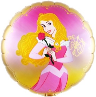 Шар (18''/46 см) Круг, Аврора, Спящая красавица, 1 шт.