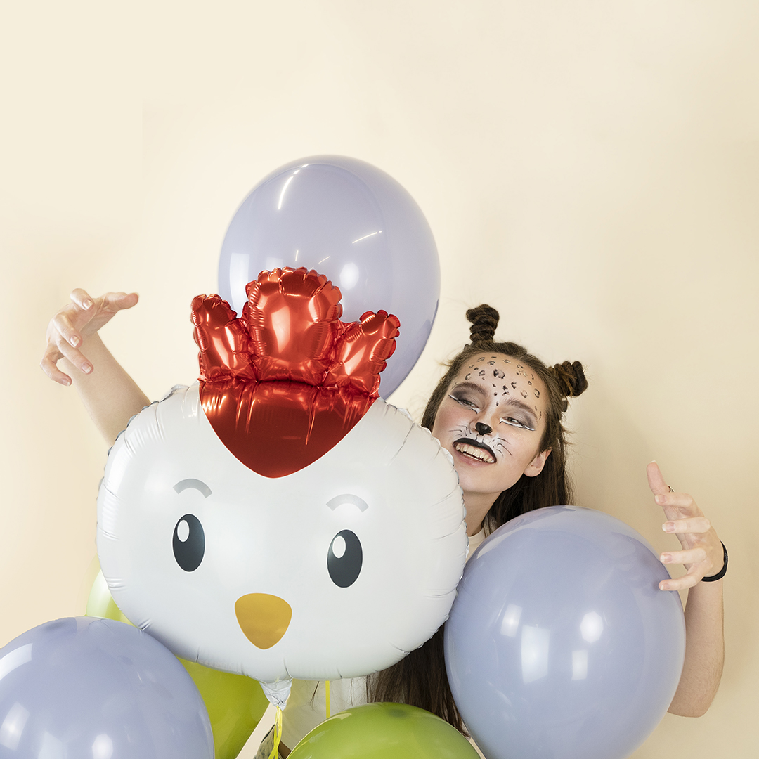 Шар (28''/71 см) Фигура, Голова, Милый Цыпленок, 1 шт.