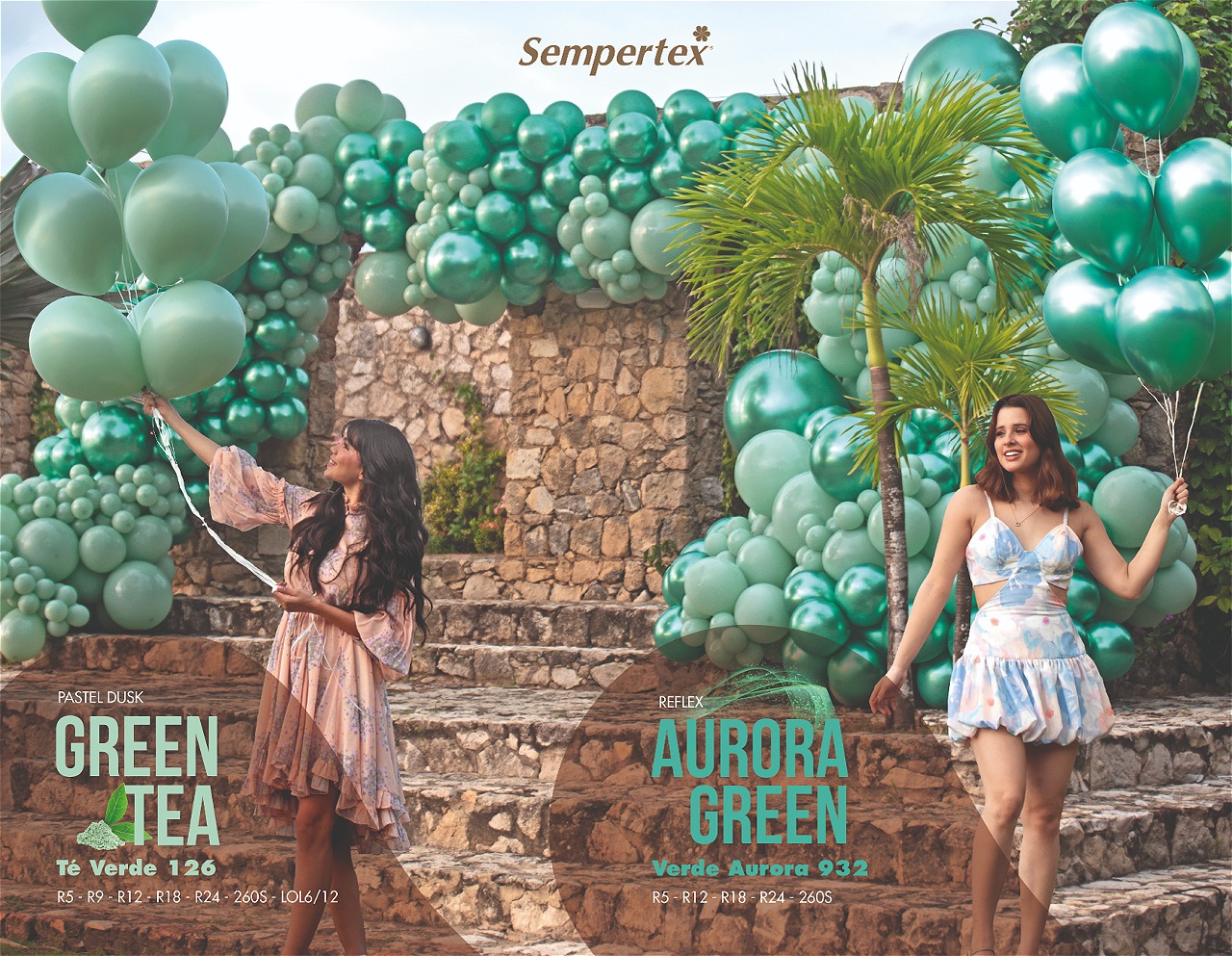 Шар (12''/30 см), Зеленый чай (126), пастель ретро, 12 шт.