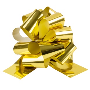 Бант Шар, Золото, Металлик, 21 см, 1 шт. в упак. 